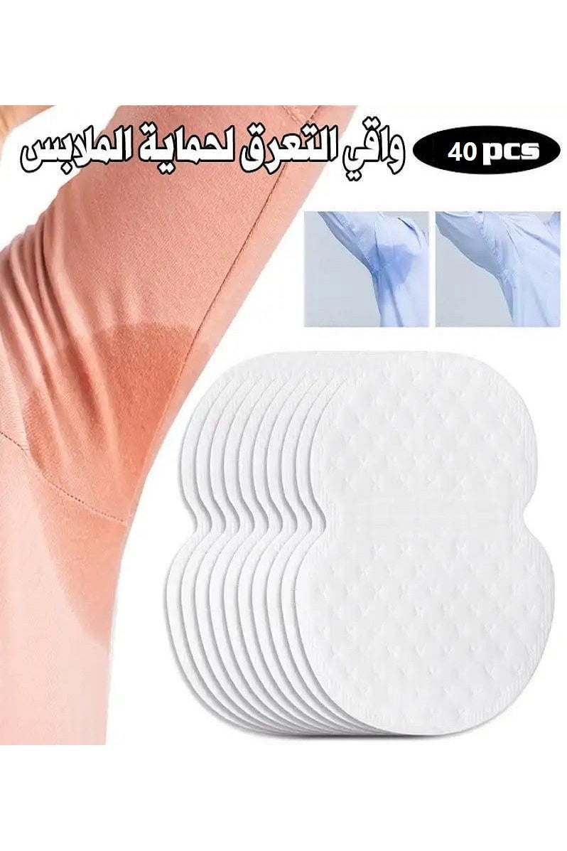 40Pcs Disposable Underarm Sweat Pads - Quick-Dry, Absorbent, Invisible - Anti-Odor & Moisture Protection for Men and Women - Ideal for Dresses, Shirts & Tight Clothing - Image 1